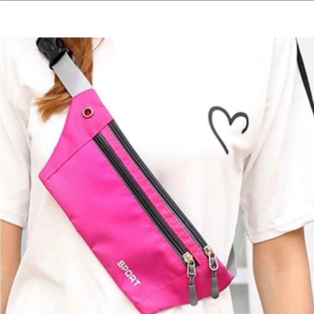 Hot Pink Sport Crossbody Belt Bag